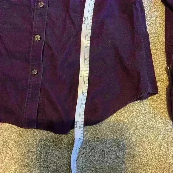 Talbots deep purple corduroy shirt/jacket. - Picture 6 of 7